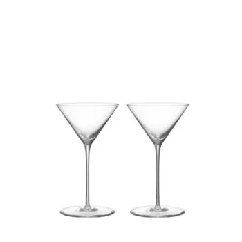 Orrefors Geometry Crystal Martini - Set of 2