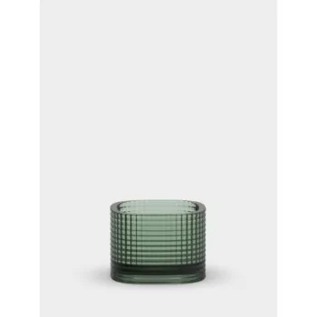 Orrefors Magica Crystal Votive Bowl Super Circle Green Small
