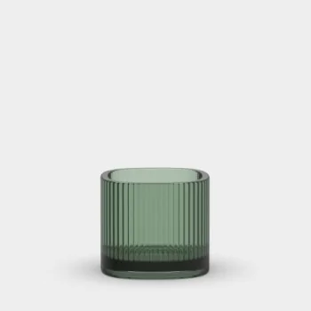 Orrefors Magica Crystal Votive Bowl Super Circle Green Medium