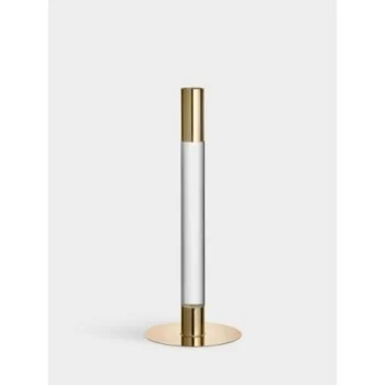 Orrefors Lumiere Crystal Candlestick Gold Medium