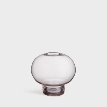 Orrefors Midsummer Vase Red Clover Mini Pink