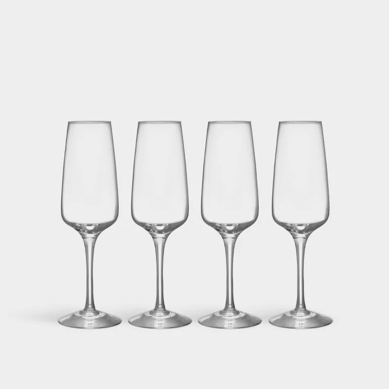 Orrefors Pulse Crystal Champagne - Set of 4 Orrefors Pulse Crystal Champagne - Set of 4