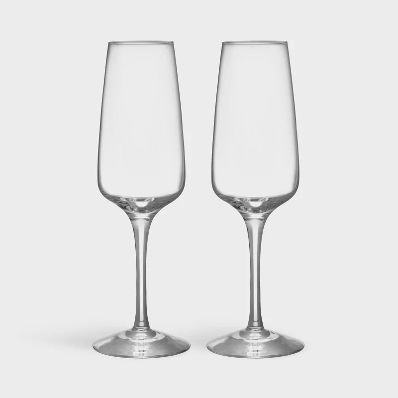 Orrefors Pulse Crystal Champagne - Set of 2 Orrefors Pulse Crystal Champagne - Set of 2
