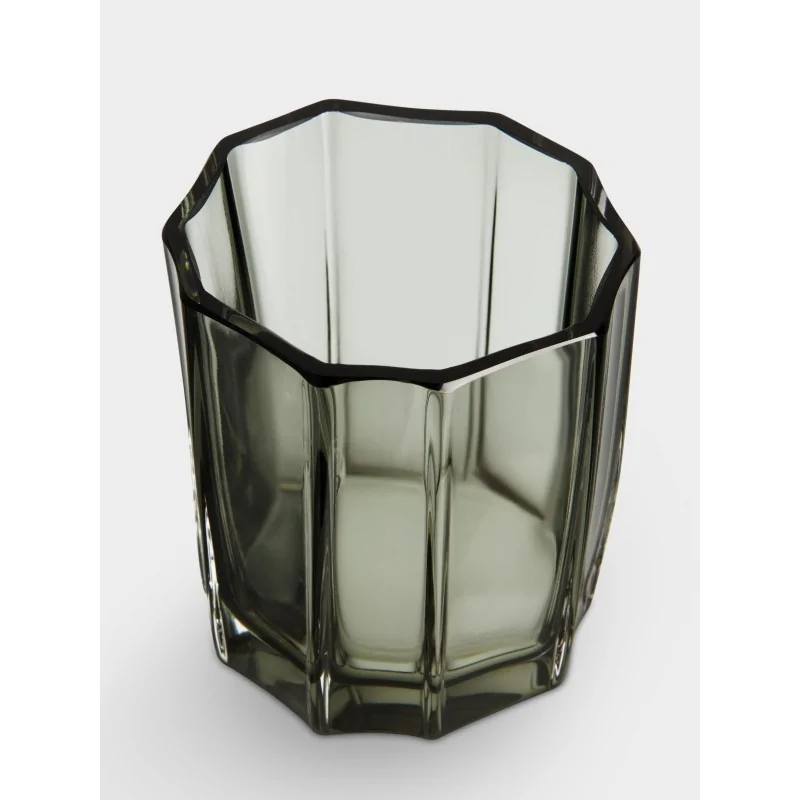 Orrefors Reed Crystal Votive Bowl Moss Green Medium Orrefors Reed Crystal Votive Bowl Moss Green Medium