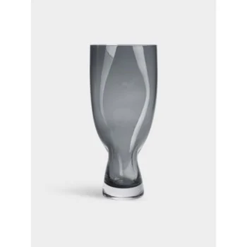 Orrefors Squeeze Crystal Vase Blue Tall