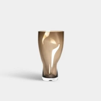 Orrefors Squeeze Vase Smokey Brown Small