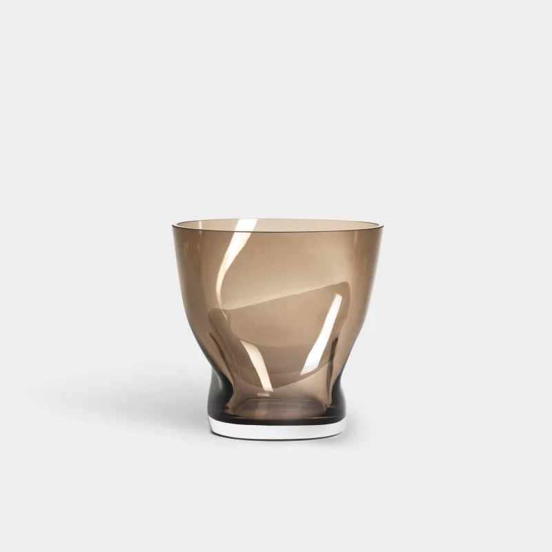 Orrefors Squeeze Vase Smokey Brown Tulip Orrefors Squeeze Vase Smokey Brown Tulip