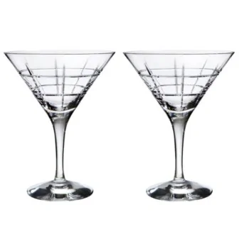 Orrefors Street Crystal Martini - Set of 2