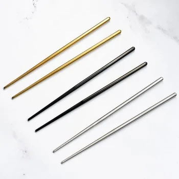 Bon Chef Chopsticks - 9" - 18/8 Stainless Steel - Black Mirror Finish - Set of 12