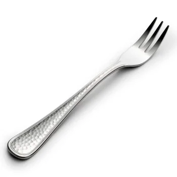 Bon Chef Positano Oyster/Cocktail Fork - 5.9" - Hammered Finish - Set of 12