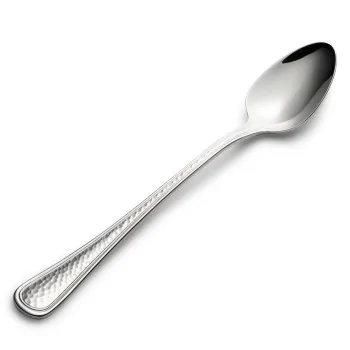 Bon Chef Positano Iced Teaspoon - 7.2" - Hammered Finish - Set of 12