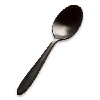 Bon Chef Luce Demitasse Spoon - 4.53" - Black Matte Finish - Set of 12