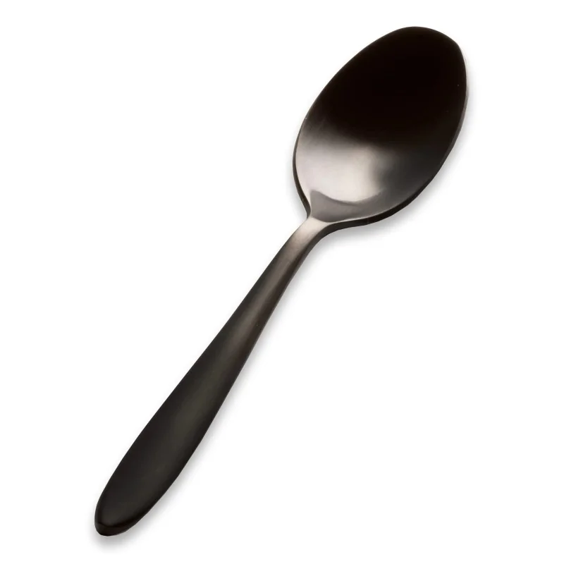 Bon Chef Luce Demitasse Spoon - 4.53" - Black Matte Finish - Set of 12 Bon Chef Luce Demitasse Spoon - 4.53" - Black Matte Finish - Set of 12