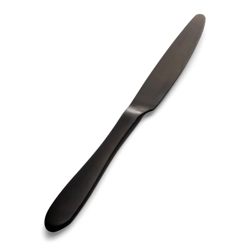 Bon Chef Luce Bread & Butter Knife - 6.93" - Solid Handle - Black Matte Finish - Set of 12 Bon Chef Luce Bread & Butter Knife - 6.93" - Solid Handle - Black Matte Finish - Set of 12