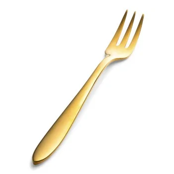 Bon Chef Luce Oyster/Cocktail Fork - 5.31" - Gold Mirror Finish - Set of 12