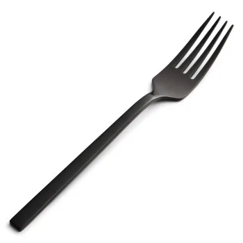 Bon Chef Milan Salad Fork - 7.38" - Black PVD Mirror - Set of 12