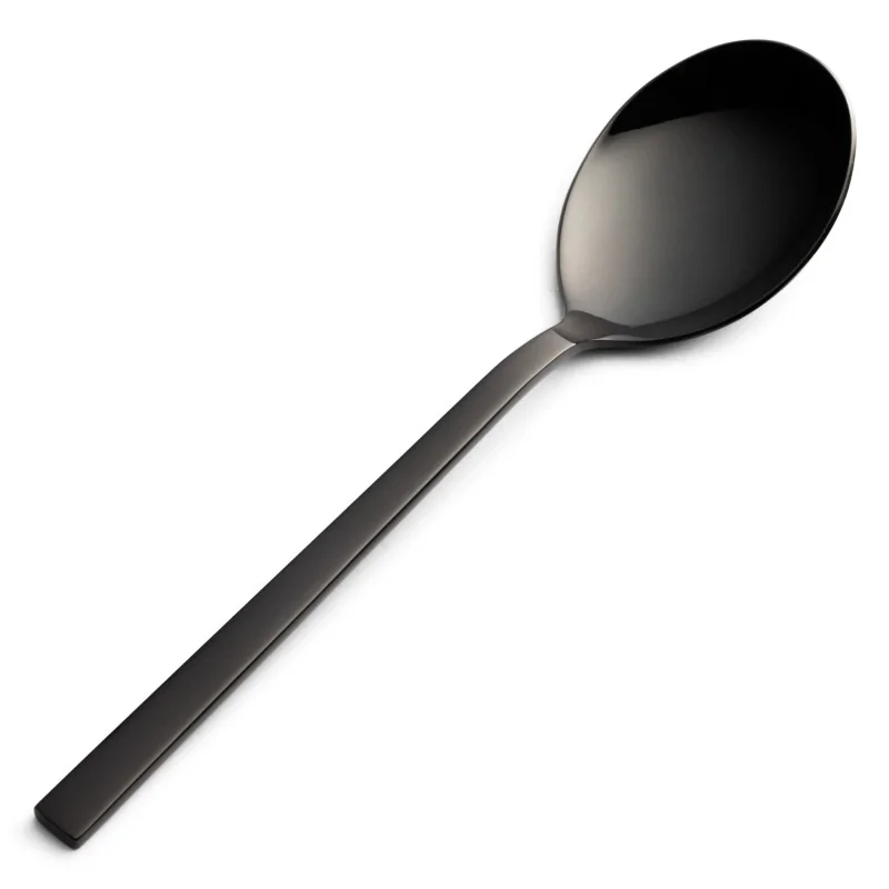 Bon Chef Milan Bouillon Spoon - 7.13" - Black PVD Mirror - Set of 12