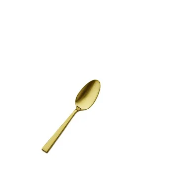 Bon Chef Roman Demitasse Spoon - 4 - 1/2" - Gold Matte - Set of 12