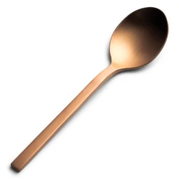 Bon Chef Milan Teaspoon - 5.5" - Rose Gold PVD Matte Finish - Set of 12