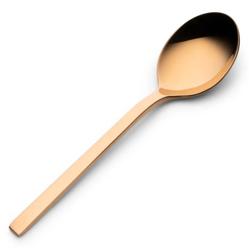 Bon Chef Milan Teaspoon - 5.5" - Rose Gold PVD Mirror Finish - Set of 12