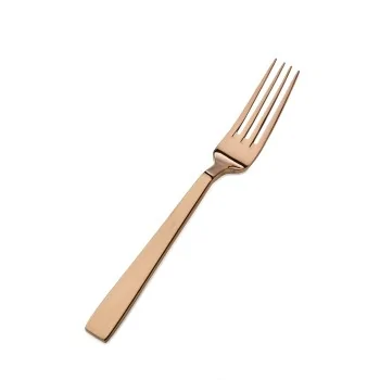 Bon Chef Roman Euro Dinner Fork - 8 - 1/8" - Rose Gold - Set of 12