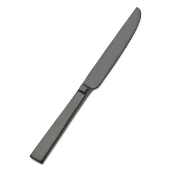 Bon Chef Roman Dessert Knife - 8 - 1/2" - Black Matte - Set of 12