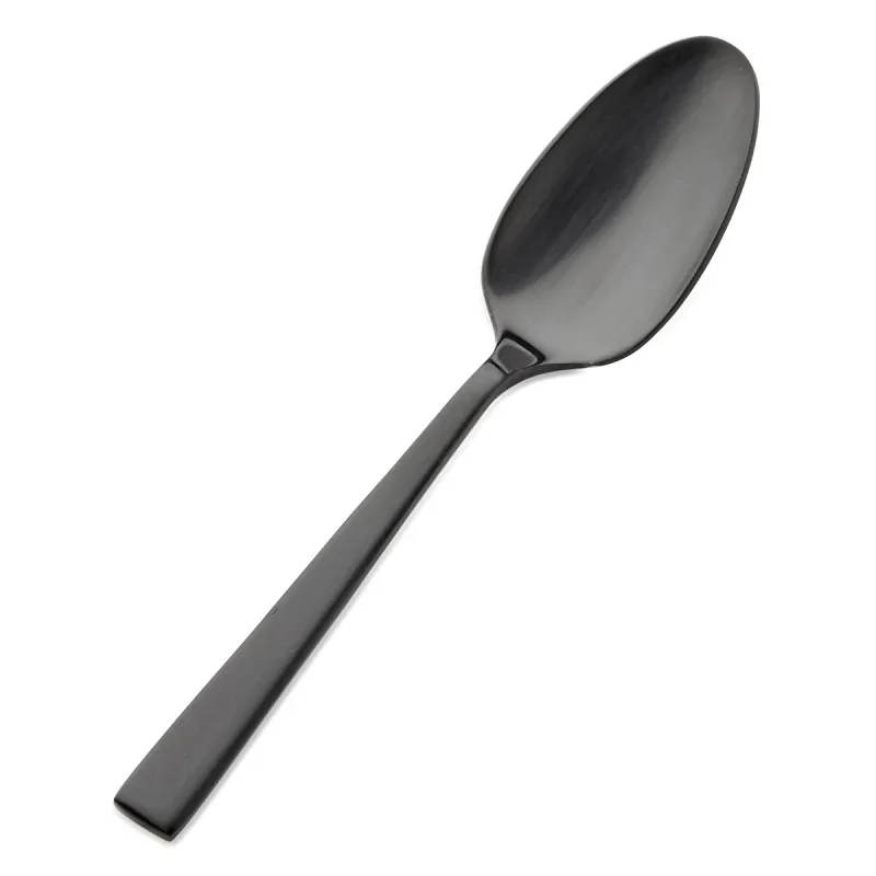 Bon Chef Roman Demitasse Spoon - 4 - 1/2" - Black Matte - Set of 12