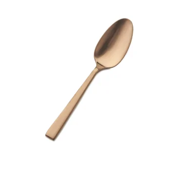Bon Chef Roman Demitasse Spoon - 4 - 1/2" - Rose Gold Matte - Set of 12