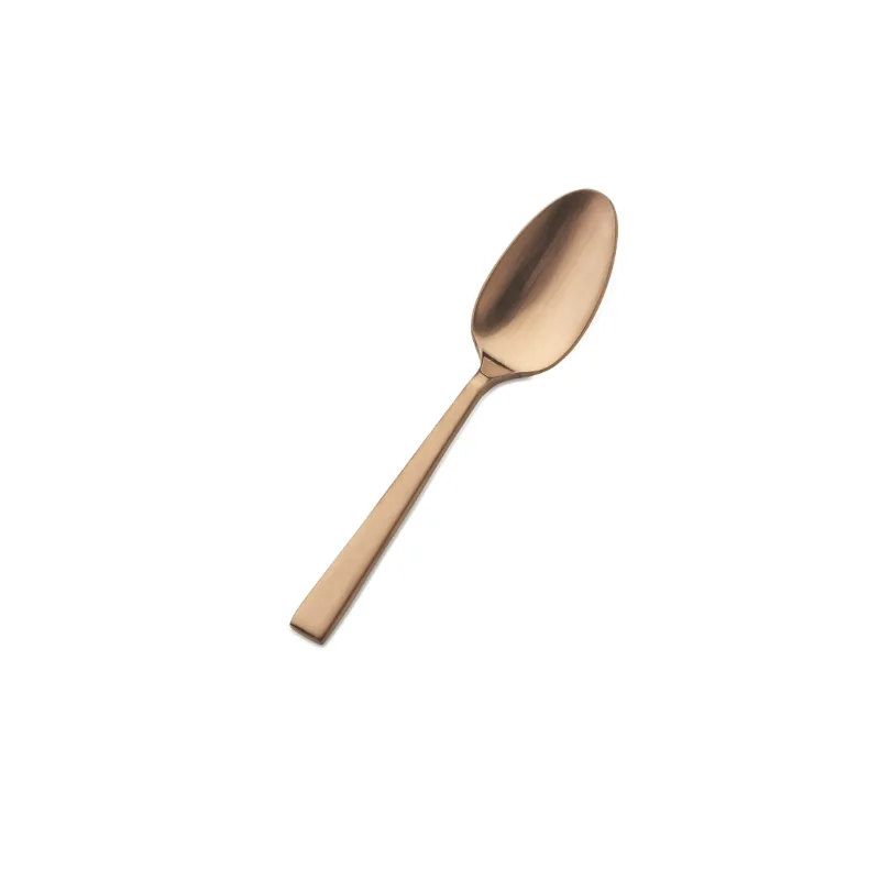 Bon Chef Roman Demitasse Spoon - 4 - 1/2" - Rose Gold Matte - Set of 12