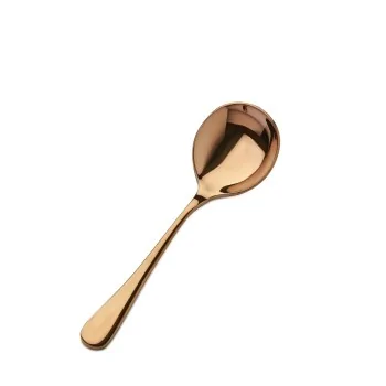 Bon Chef Como Bouillon Spoon - 6 - 3/8" - Rose Gold - Set of 12