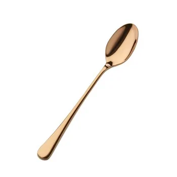 Bon Chef Como Iced Teaspoon - 7 - 7/8" - Rose Gold - Set of 12