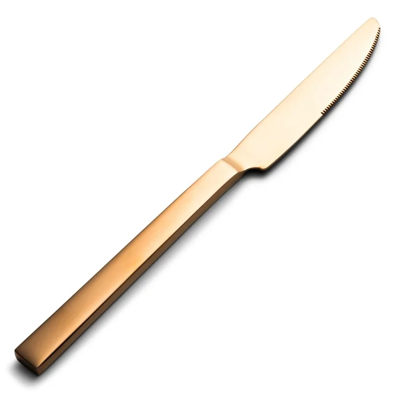 Bon Chef Milan Dinner Knife - 9.13" - Rose Gold PVD Mirror - Set of 12