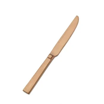 Bon Chef Roman Dessert Knife - 8 - 1/2" - Rose Gold Matte - Set of 12