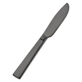 Bon Chef Roman Butter Knife - 6 - 7/8" - Black Matte - Set of 12