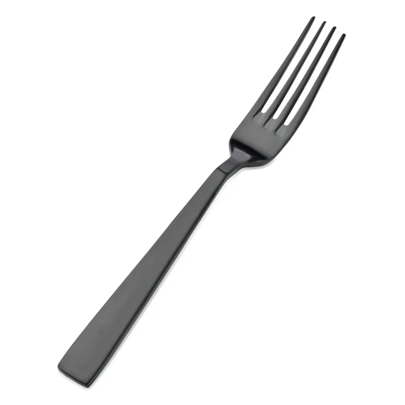 Bon Chef Roman Salad Fork - 7 - 1/8" - Black Matte - Set of 12