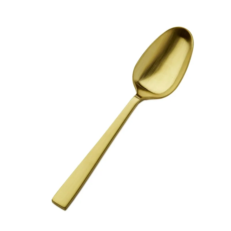 Bon Chef Roman Table Serving Spoon - 8 - 3/4" - Gold Matte - Set of 12