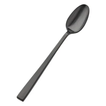 Bon Chef Roman Ice Teaspoon - 7 - 1/4" - Black Matte - Set of 12