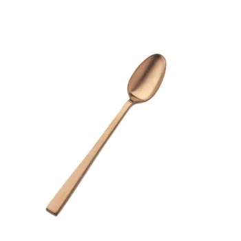 Bon Chef Roman Ice Teaspoon - 7 - 1/4" - Rose Gold Matte - Set of 12