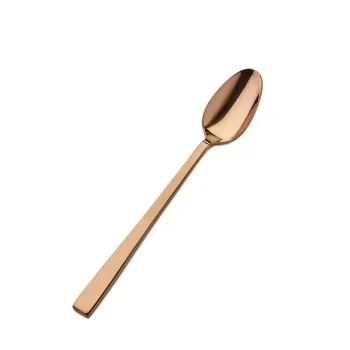 Bon Chef Roman Ice Teaspoon - 7 - 1/4" - Rose Gold - Set of 12