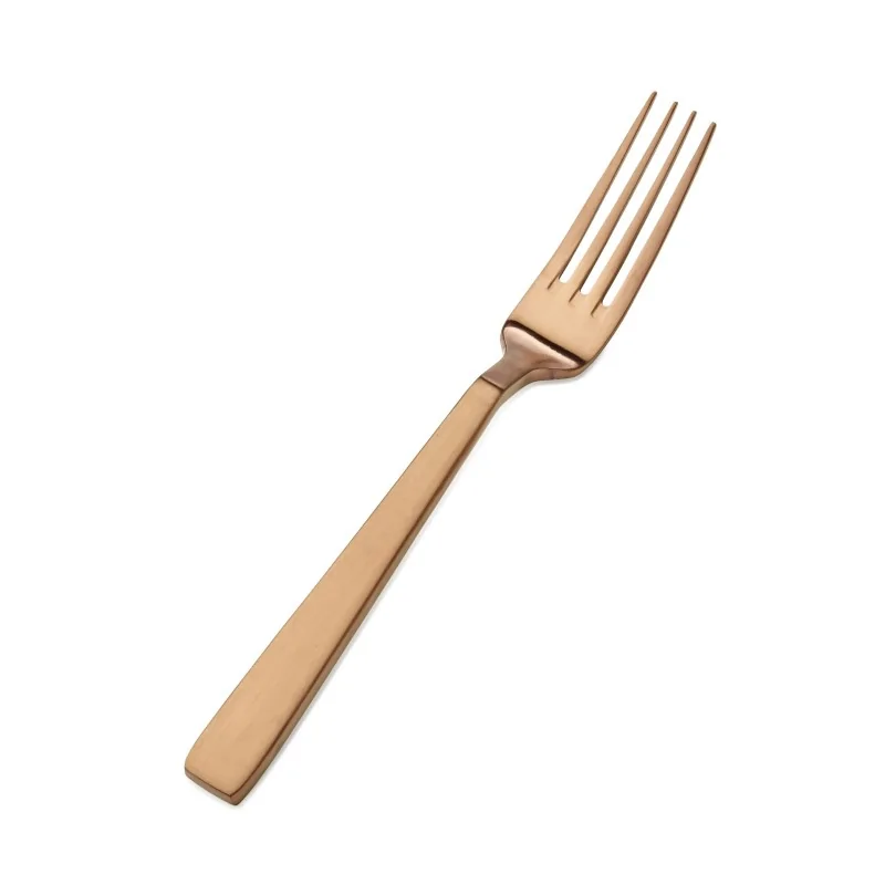 Bon Chef Roman Euro Dinner Fork - 8 - 1/8" - Rose Gold Matte - Set of 12 Bon Chef Roman Euro Dinner Fork - 8 - 1/8" - Rose Gold Matte - Set of 12