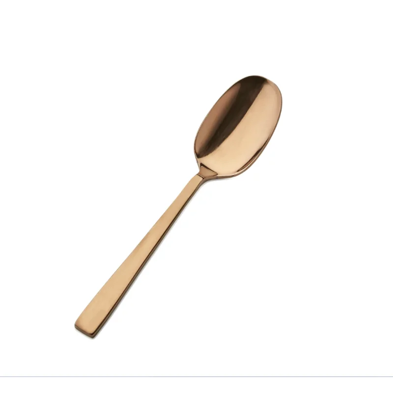 Bon Chef Roman Soup/Dessert Spoon - 6 - 1/4" - Rose Gold - Set of 12