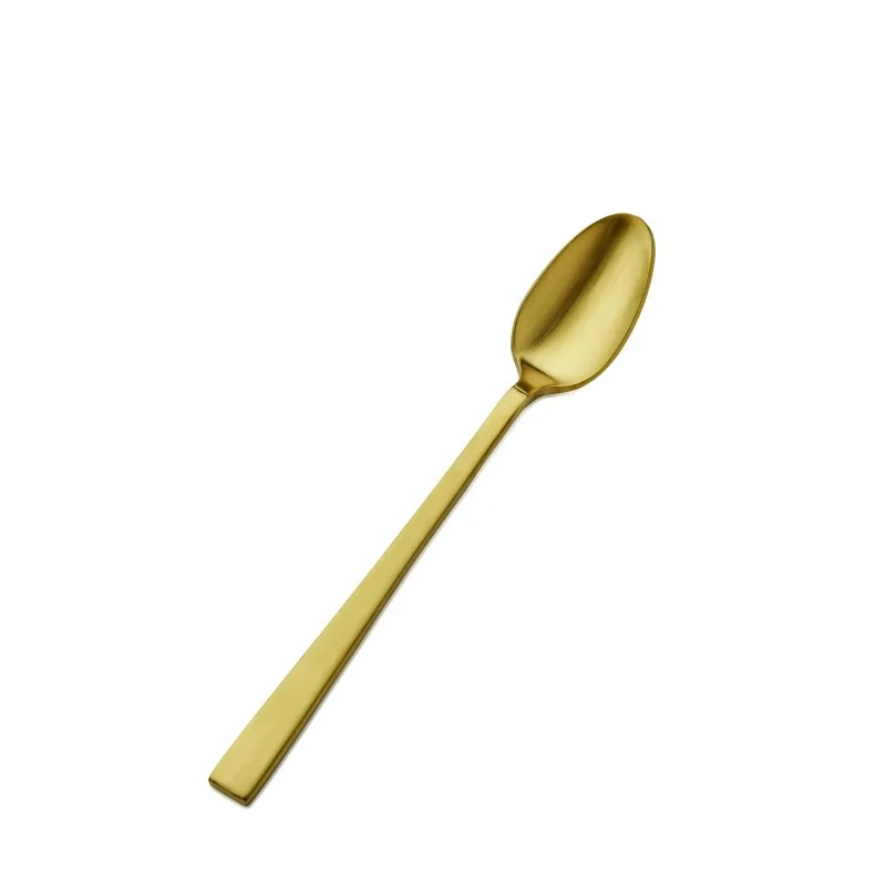 Bon Chef Roman Ice Teaspoon - 7 - 1/4" - Gold Matte - Set of 12