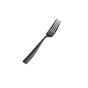 Bon Chef Manhattan European Dinner Fork - 8 - 3/8" - Black PVD Matte Finish - Set of 12