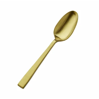 Bon Chef Roman Teaspoon - 6 - 1/4" - Gold Matte - Set of 12