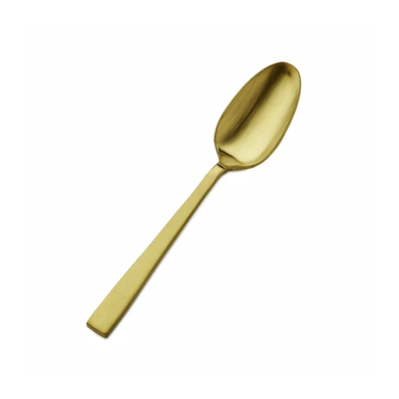 Bon Chef Roman Teaspoon - 6 - 1/4" - Gold Matte - Set of 12