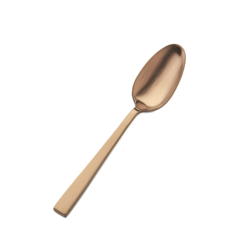 Bon Chef Roman Teaspoon - 6 - 1/4" - Rose Gold Matte - Set of 12