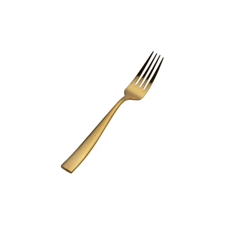 Bon Chef Manhattan European Dinner Fork - 8 - 3/8" - Gold PVD Matte Finish - Set of 12