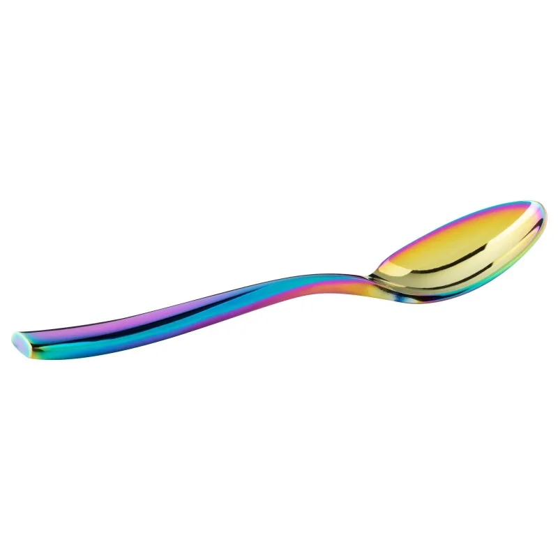 Bon Chef Manhattan Demitasse Spoon - 4 - 7/8" - Rainbow PVD - Set of 12