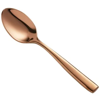 Bon Chef Manhattan Demitasse Spoon - 4 - 7/8" - Rose Gold PVD Matte Finish - Set of 12