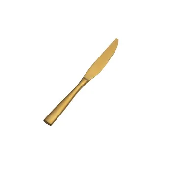 Bon Chef Manhattan Dinner Knife - 9" - Gold PVD Matte Finish - Set of 12